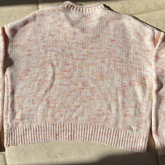 Sundown by Splendid 🔥 Crew Neck Oversized Cropped Sweater Sz XS - Picture 6 of 8